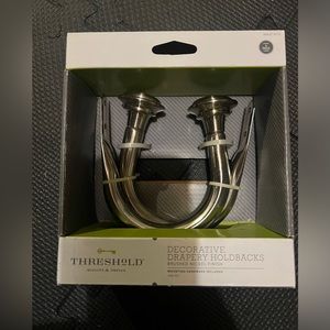 New in box Threshold Drapery Curtain Pullbacks Holdbacks